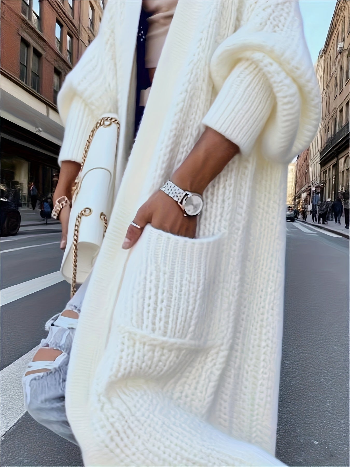 Longline Cardigan | Soft Knit Knee-Length