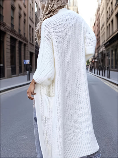Longline Cardigan | Soft Knit Knee-Length