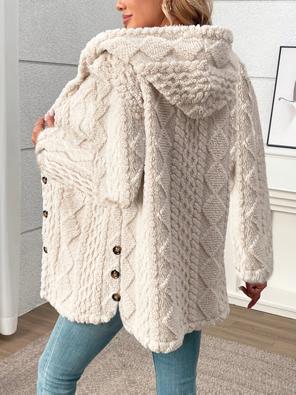 Women’s Plush Faux Fur Coat | Winter Jacket