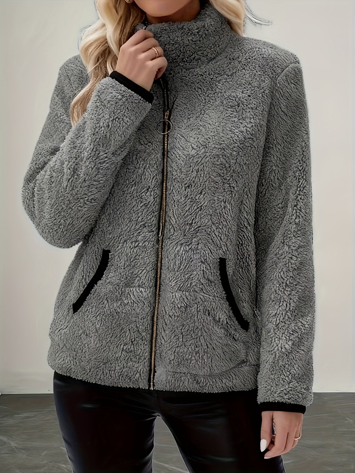 Contrast Fleece Jacket