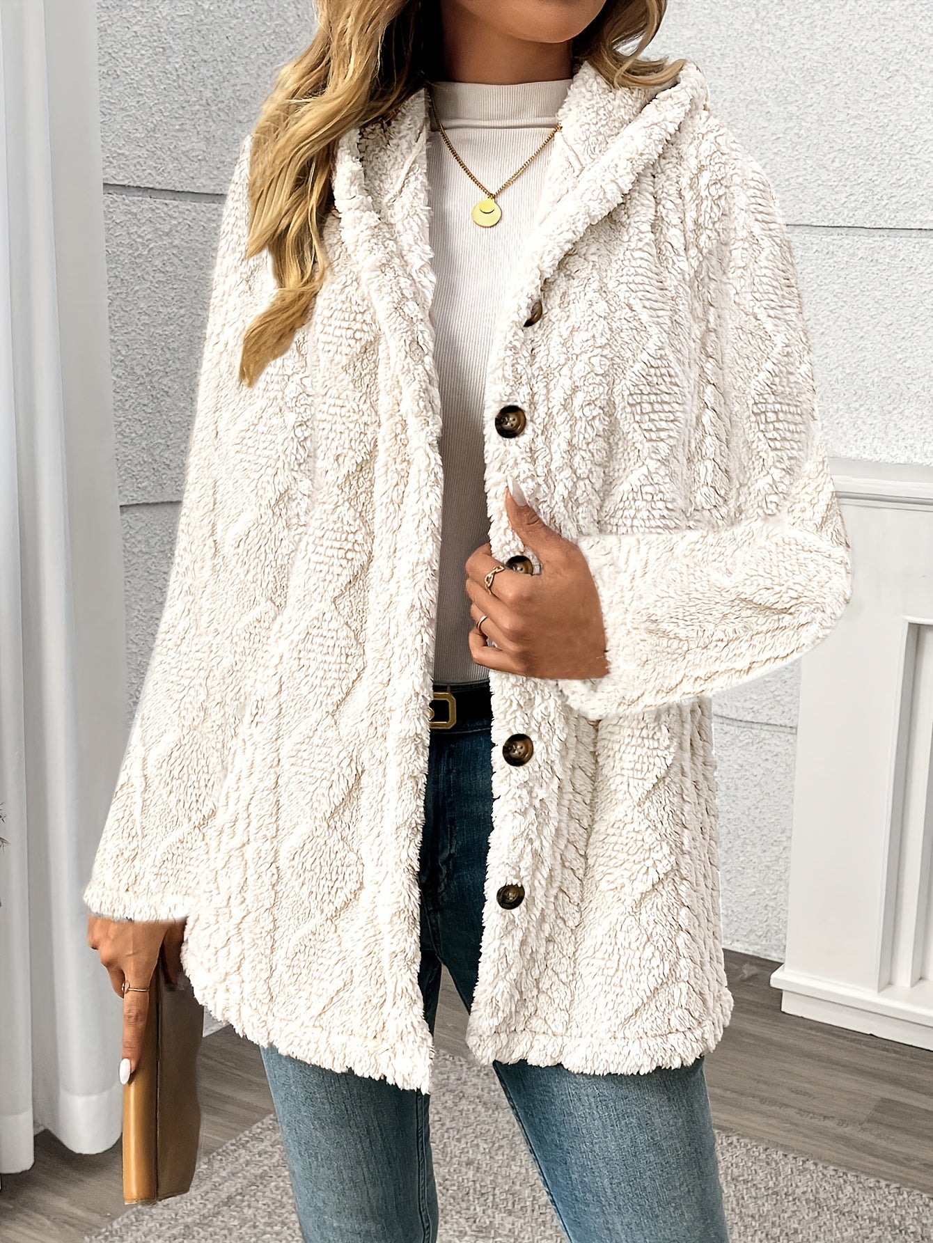 Women’s Plush Faux Fur Coat | Winter Jacket