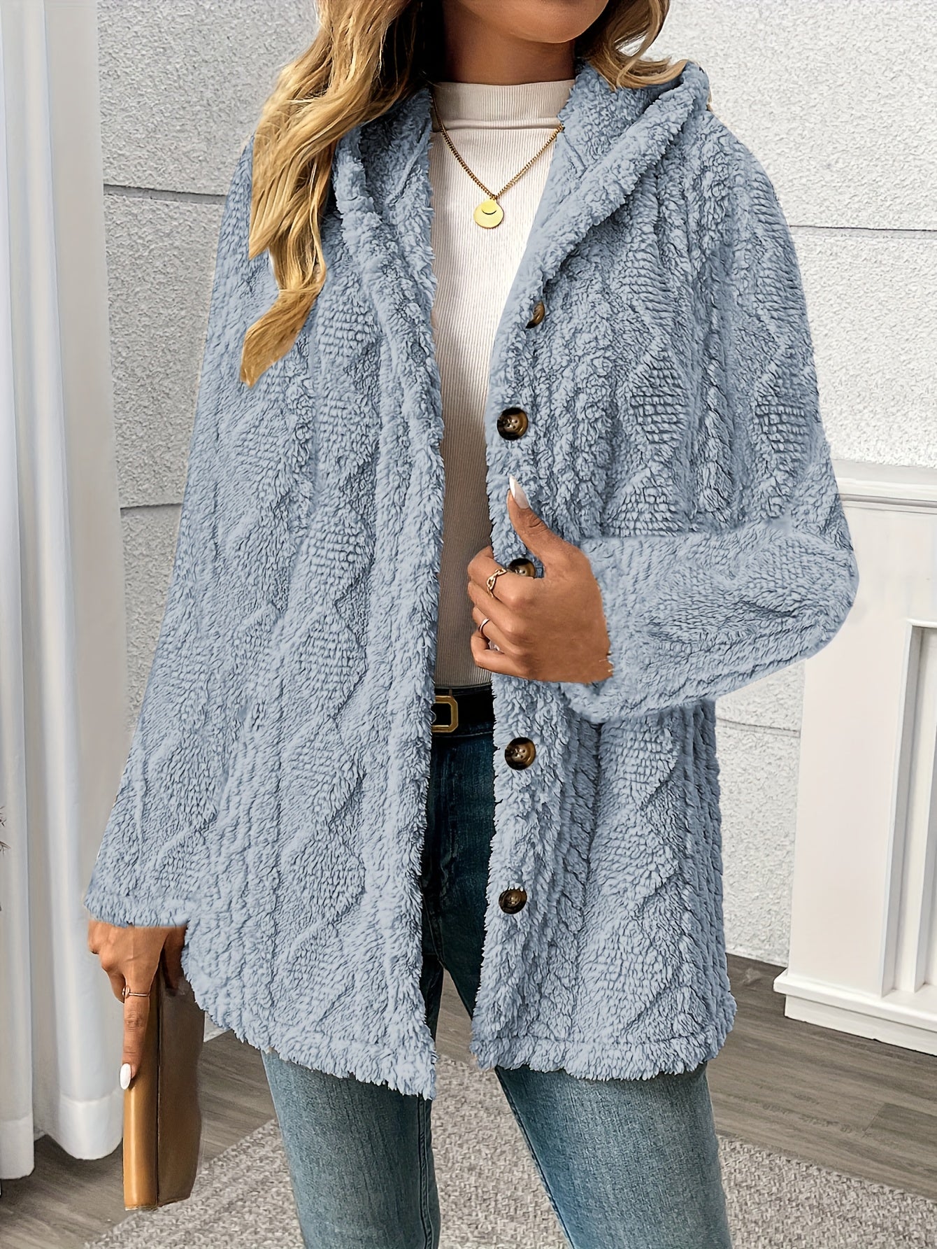 Women’s Plush Faux Fur Coat | Winter Jacket