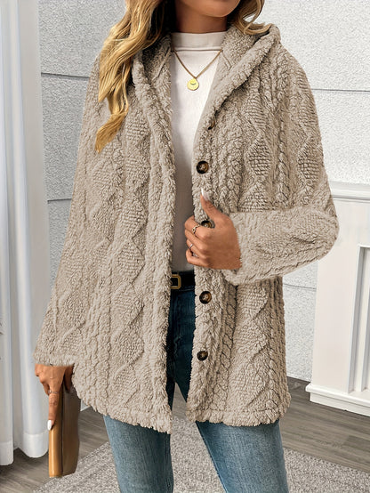 Women’s Plush Faux Fur Coat | Winter Jacket