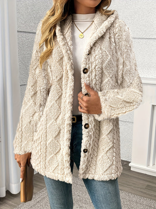 Women’s Plush Faux Fur Coat | Winter Jacket
